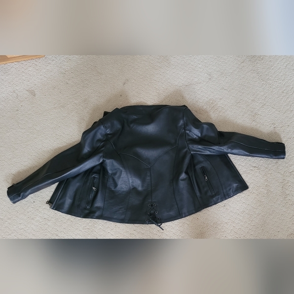 Womens Mega Force Protection Leather Jacket - Picture 7 of 12
